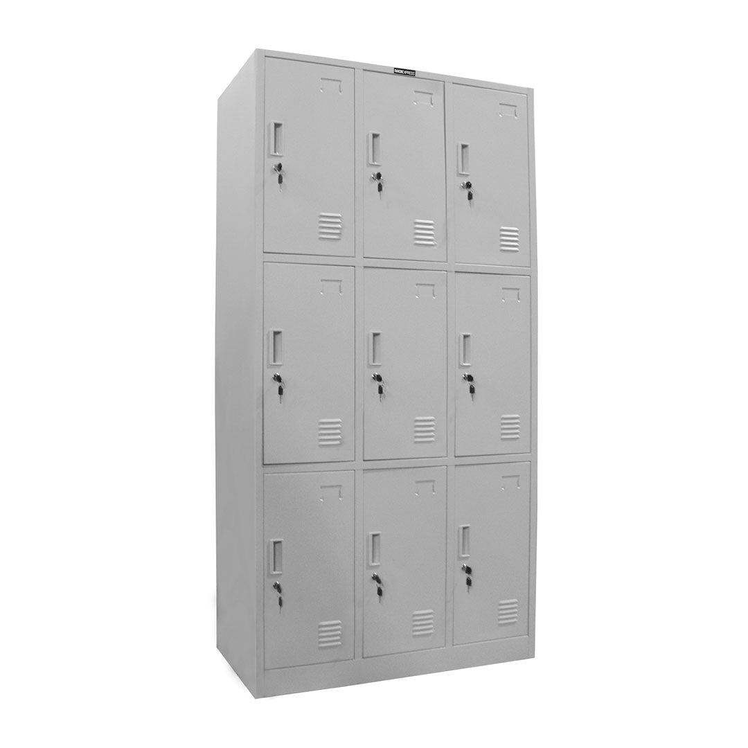 Locker Metálico 9 Puertas / 3 Cuerpos