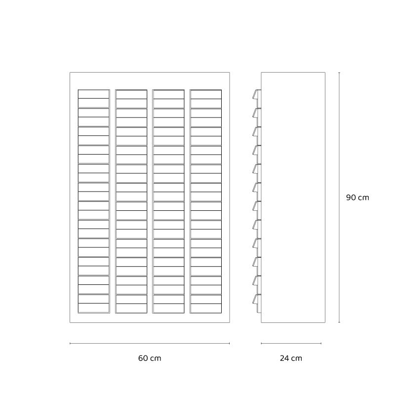 Gabinete Organizador de Acero 48 Compartimentos