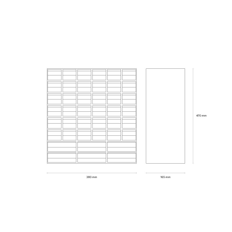 Gabinete Organizador Plástico 42 Compartimentos